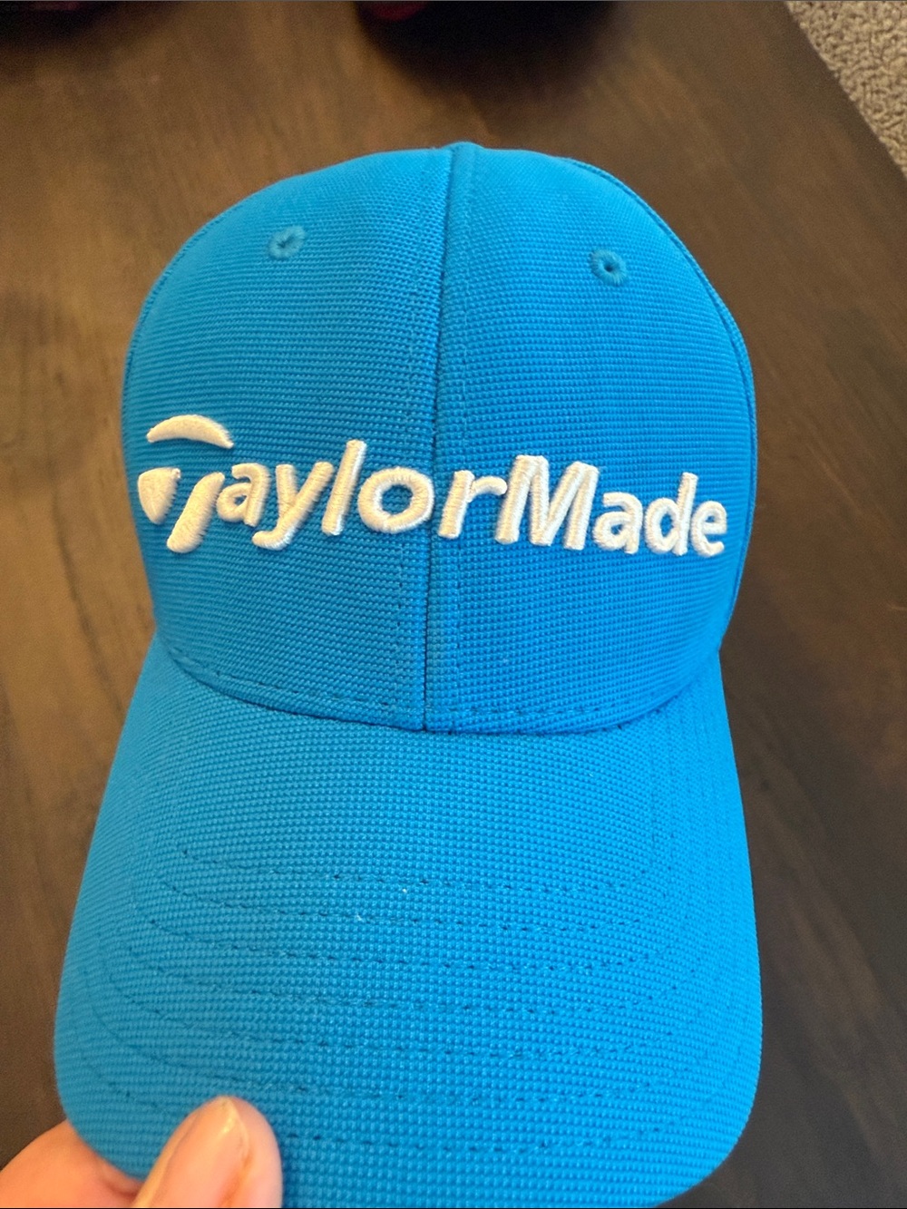 TaylorMade Turquoise Blue Golf Cap with White Logo
